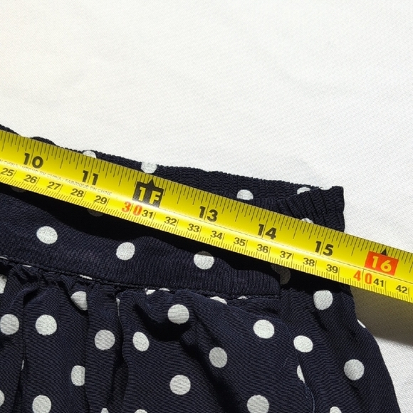 Blue and White Pleated A-Line Skirt for Work - Picture 7 of 8